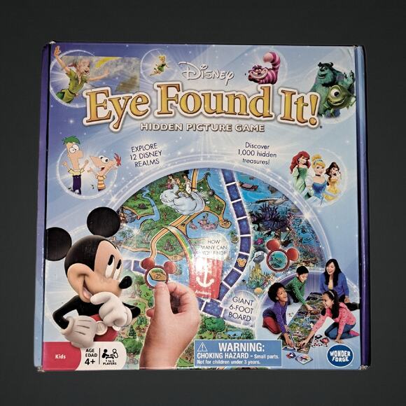Disney "Eye Found It" Board Game Giant 6 foot Board Lightly Used and Complete - Picture 1 of 9